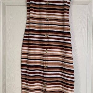 Sweet Slim Fitted Striped Summer Dress by No Boundaries